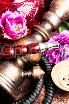 Oriental tobacco hookah with floral aroma