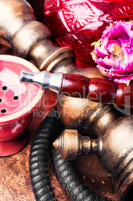 Oriental tobacco hookah with floral aroma