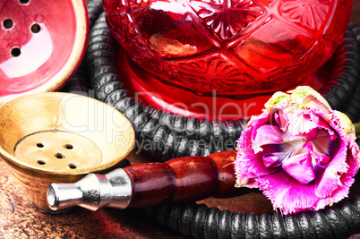 Oriental tobacco hookah with floral aroma