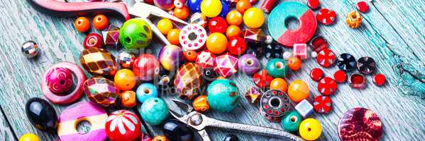 Making jewelry of beads