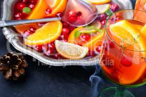 Mulled wine drink