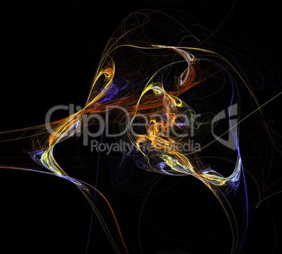 image of one Digital Fractal on Black Color image of one Digital Fractal on Black Color