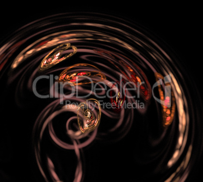 image of one Digital Fractal on Black Color