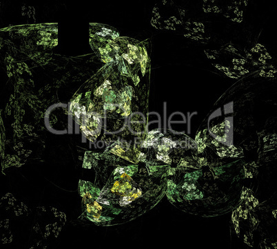 image of one Digital Fractal on Black Color image of one Digital Fractal on Black Color