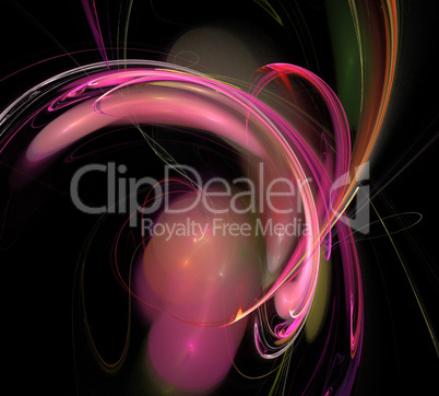 image of one Digital Fractal on Black Color image of one Digital Fractal on Black Color