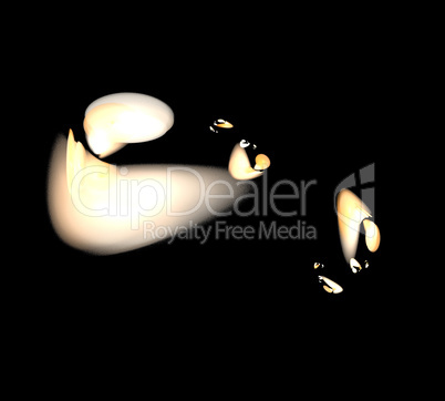 image of one Digital Fractal on Black Color image of one Digital Fractal on Black Color