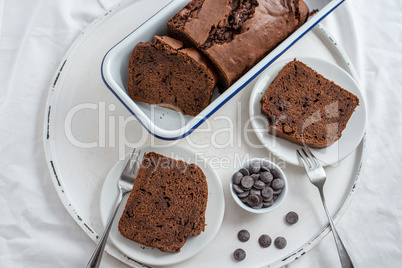 Schokoladen Bananen Brot