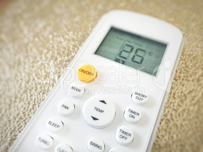 Display of an air conditioner remote control