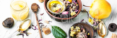 Set healthy herbal tea
