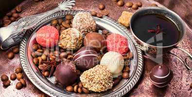 Assortment of chocolate candies