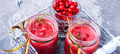 Health smoothie with cranberries