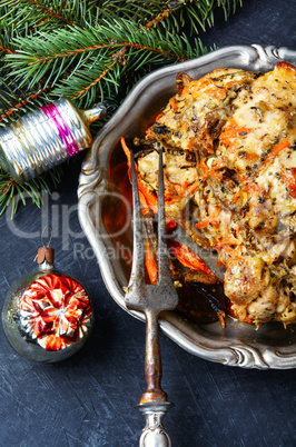 christmas baked meat