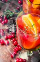 Punch with fruits