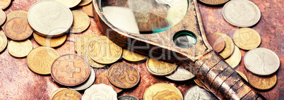 Old coins, numismatics
