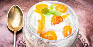 Delicious orange icecream