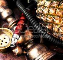 Stylish oriental shisha with pineapple