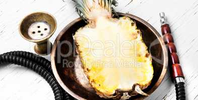 Stylish oriental shisha with pineapple