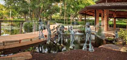Dalton Family Children?s bronze sculptures at the Garden of Ho