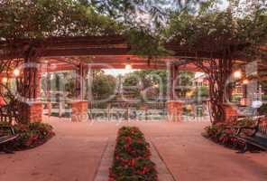 Nighttime Entryway of the Garden of Hope and Courage