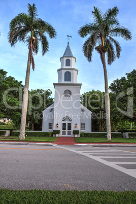 Blue sky over Trinity by the Cove Episcopal Church