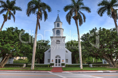 Blue sky over Trinity by the Cove Episcopal Church