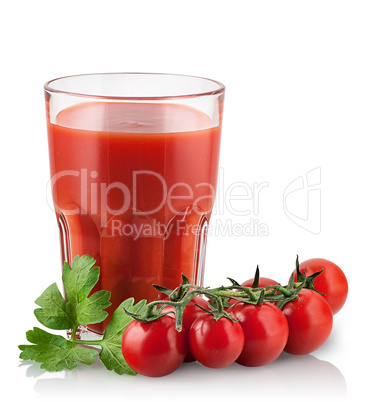 Cherry tomatoes with tomato juice