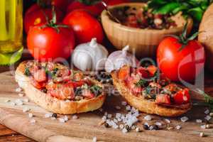 Two Bruschetta with Tomatoes