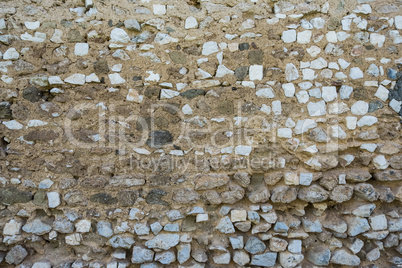 White square stone brick wall.