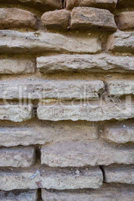 Antique white brick wall.