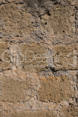 Old square concrete brick wall.