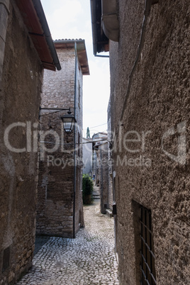 Stone and concrete walls of a medieval town.