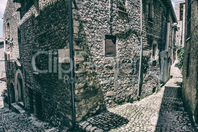 Beautiful stone texture background of medieval town streets.