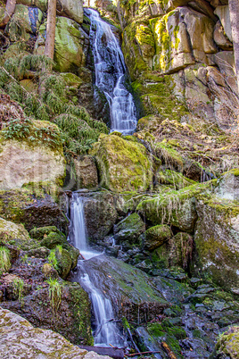 Waterfall in the spring