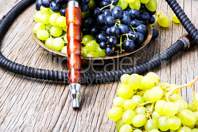 Oriental shisha with grapes