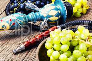 Oriental shisha with grapes