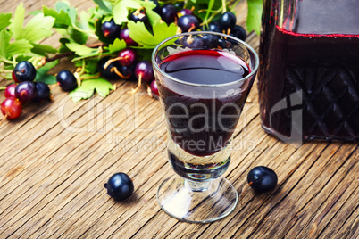 Homemade berry alcohol drink