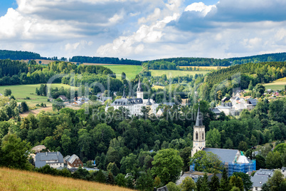 City view of Neuhausen Erzgebirge