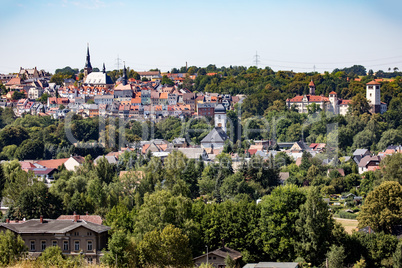 City view of Waldenburg in Saxony