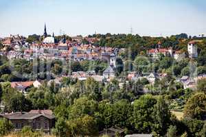 City view of Waldenburg in Saxony