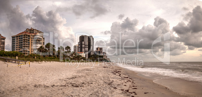 Dark sky over Clam Pass Beach