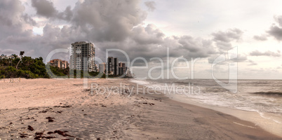 Dark sky over Clam Pass Beach