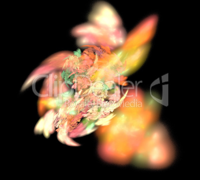 image of one Digital Fractal on Black Color image of one Digital Fractal on Black Color