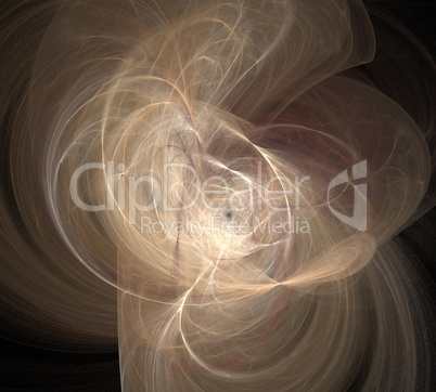 image of one Digital Fractal on Black Color