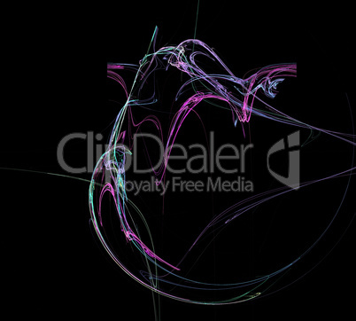 image of one Digital Fractal on Black Color image of one Digital Fractal on Black Color
