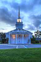 Night over the Naples United Church of Christ in Naples, Florida
