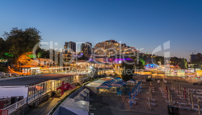 Arcadia Beach in Odessa at night