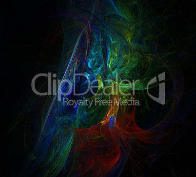 image of one Digital Fractal on Black Color image of one Digital Fractal on Black Color