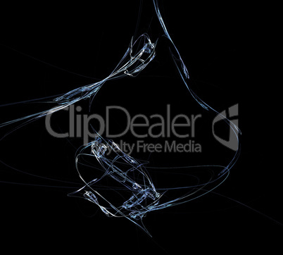 image of one Digital Fractal on Black Color