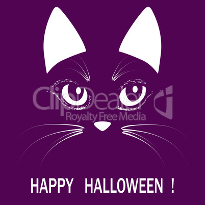 Cat head halloween animal vector illuatration