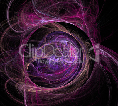 image of one Digital Fractal on Black Color
